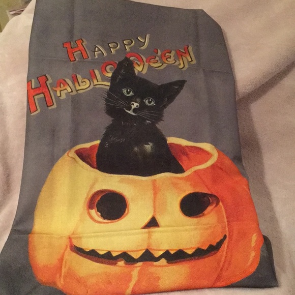 Halloween Black Cat Pumpkin Williams Sonoma Towel - Picture 2 of 4
